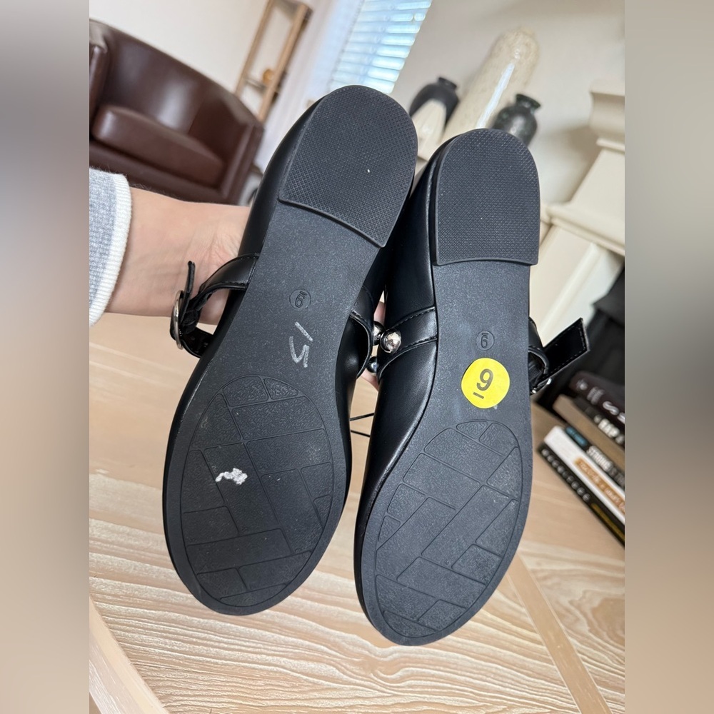 CL by Laundry|Women’s Black Balletcore Flats with Silver Buckle & studded detail - Picture 12 of 12